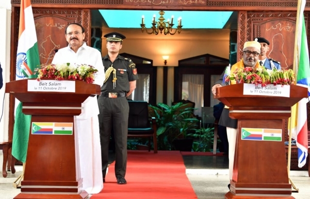 Signaturre of agreements between India and Comoros, 11th October 2019